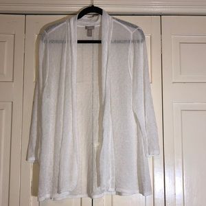 Chico’s Sheer White Cover Up Sweater SZ 3/16 R2